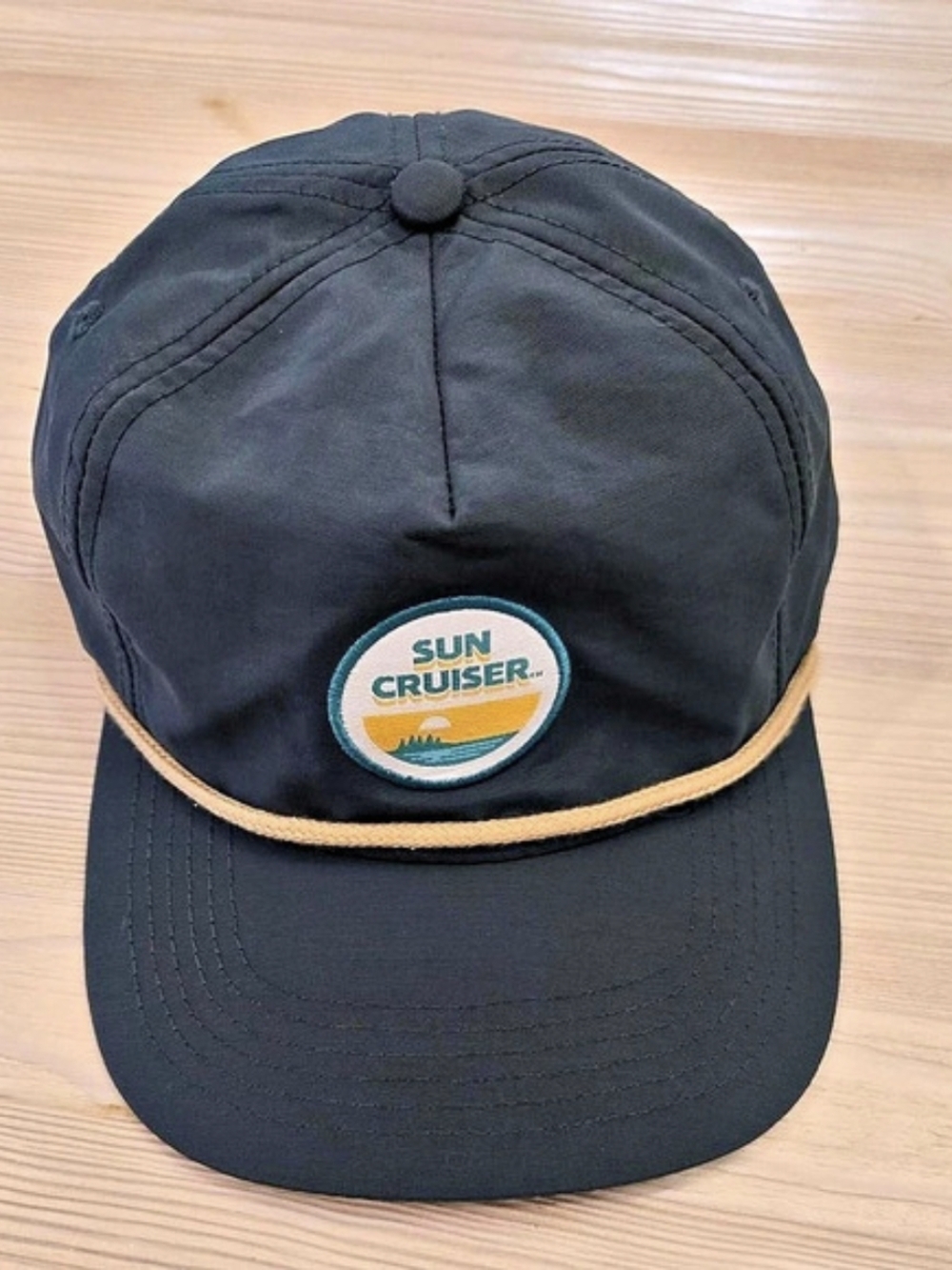 Sun Cruiser Hat Rope Detail Baseball Cap in Navy Blue